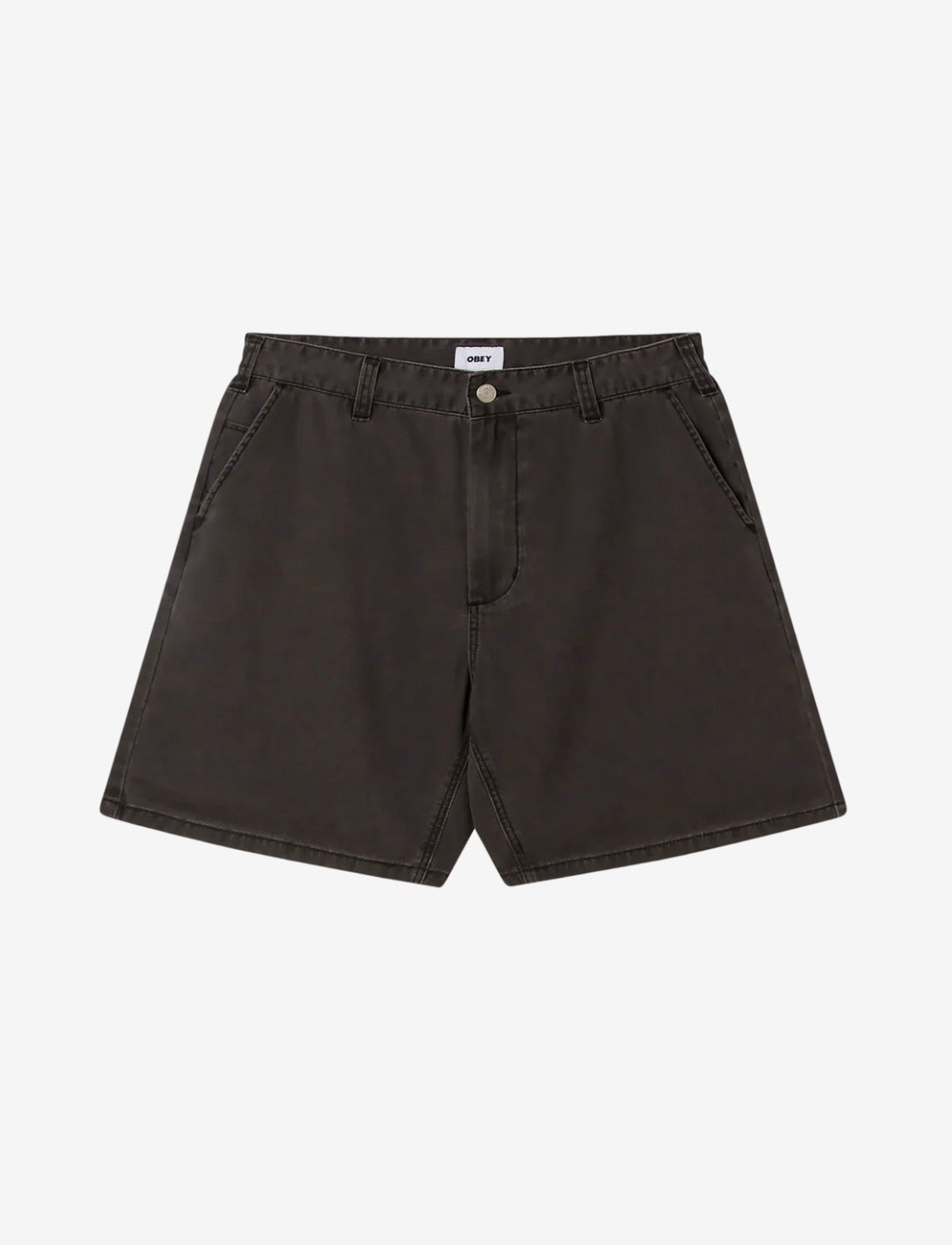 OBEY common short black faded wash