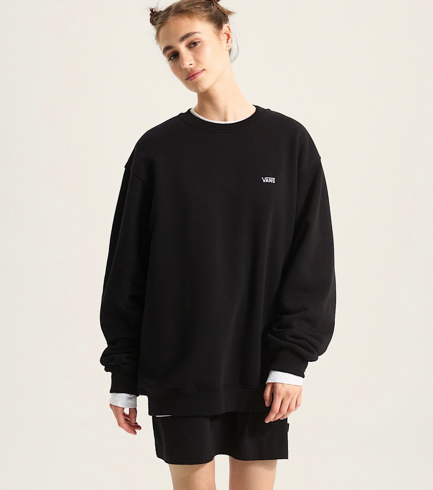 Vans left chest loose crew black