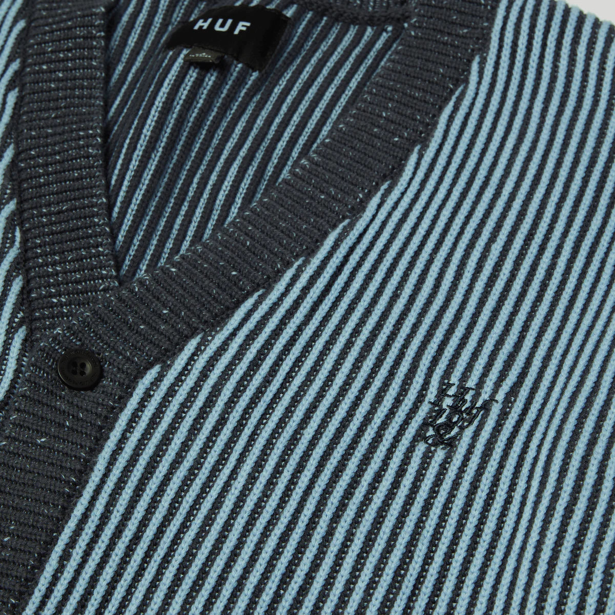 HUF repeated cardigan blue
