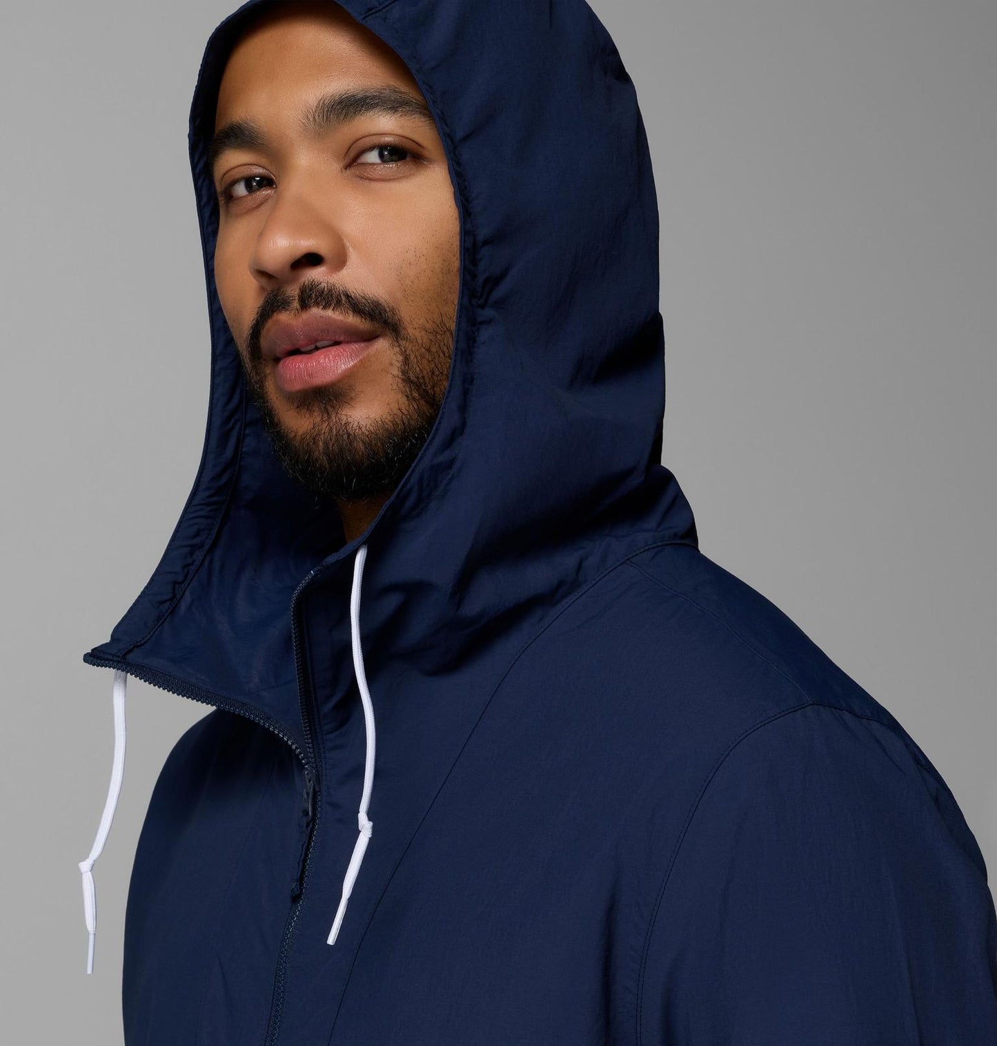 Columbia spire valley hooded windbreaker blue