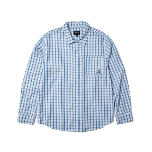 HUF H STAR PLAID SHIRT BLUE