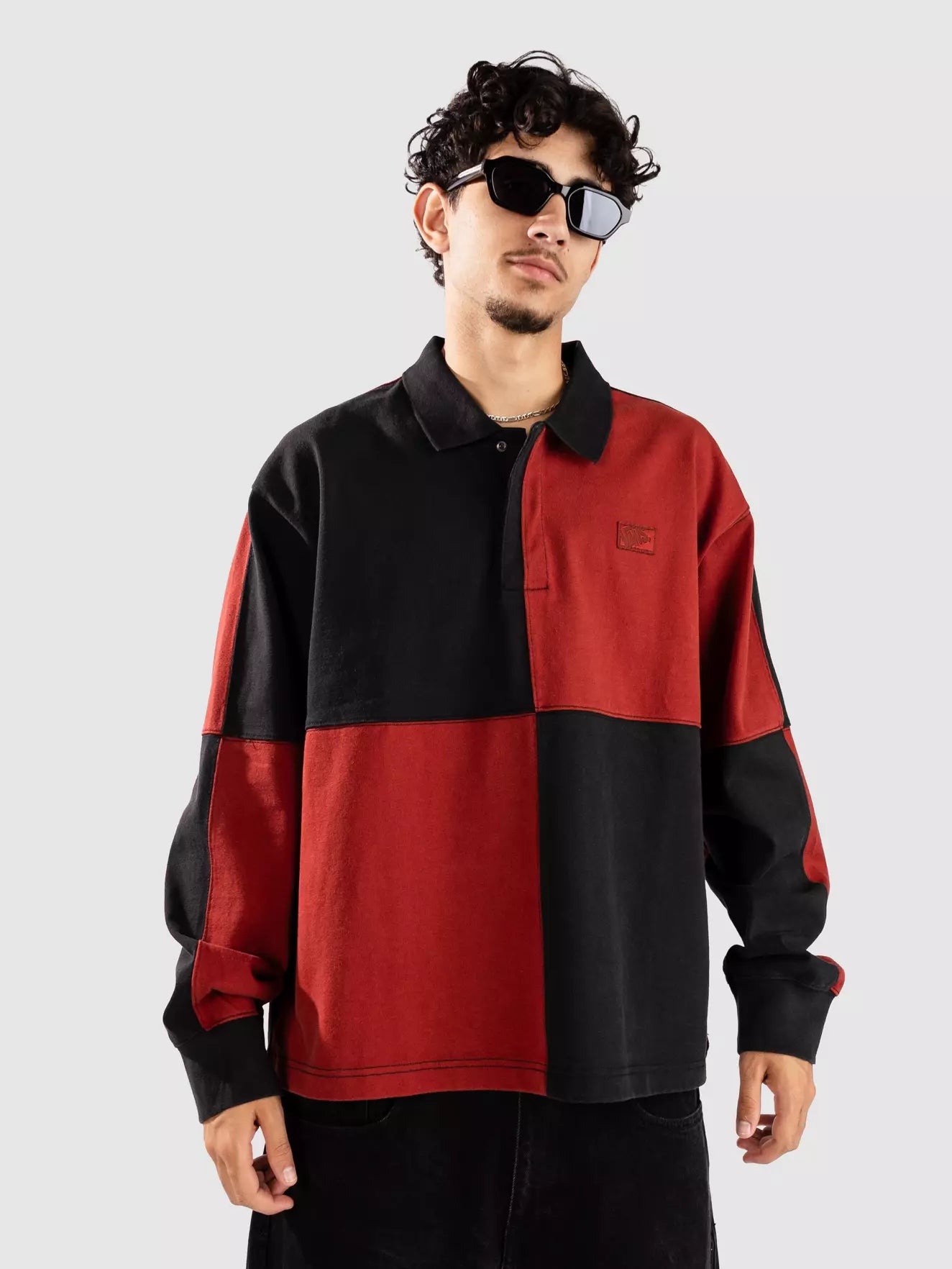 Vans check rugby Ls poppy ember