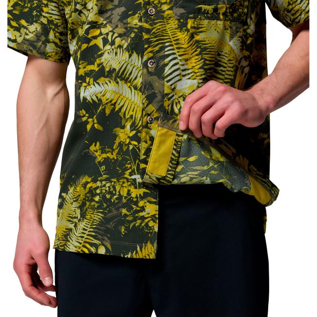 Columbia tech trail utility printed woven ss green