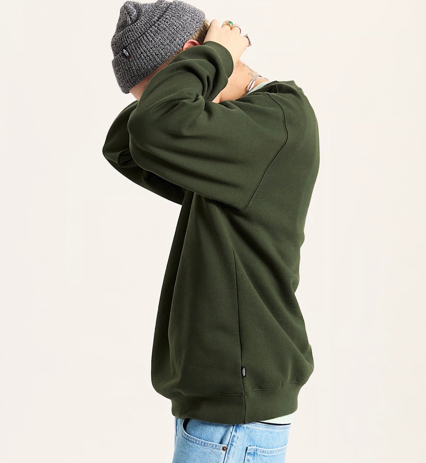Vans left chest loose crew green