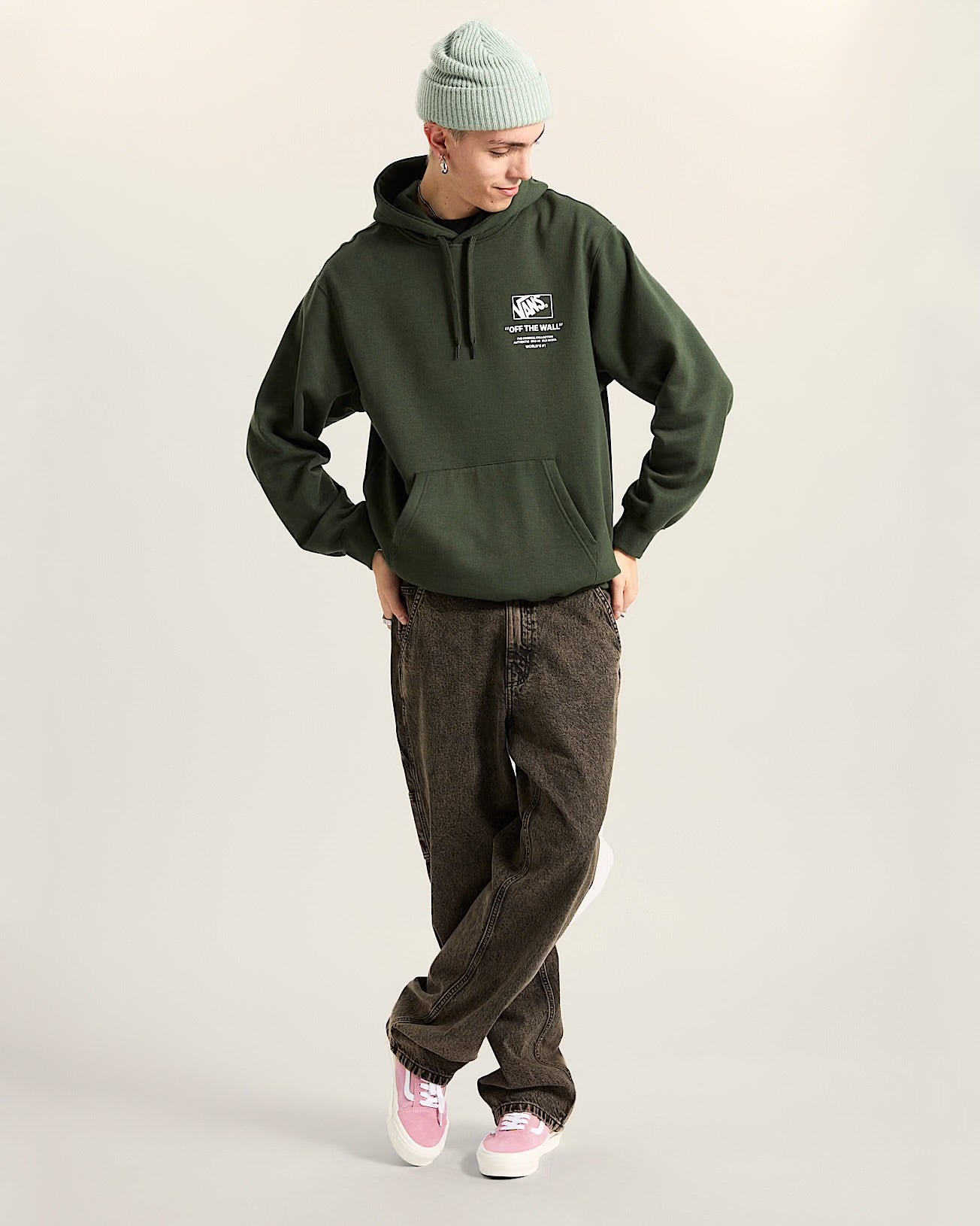 vans stockpile pullover hoodie green