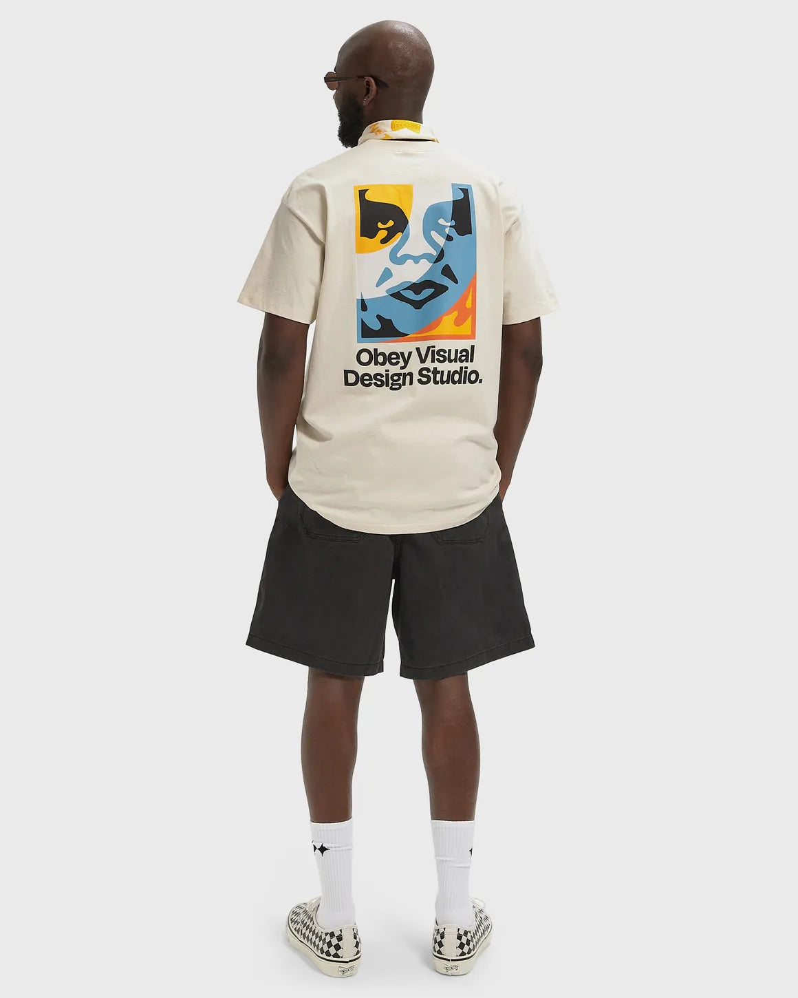 OBEY visual design tee cream