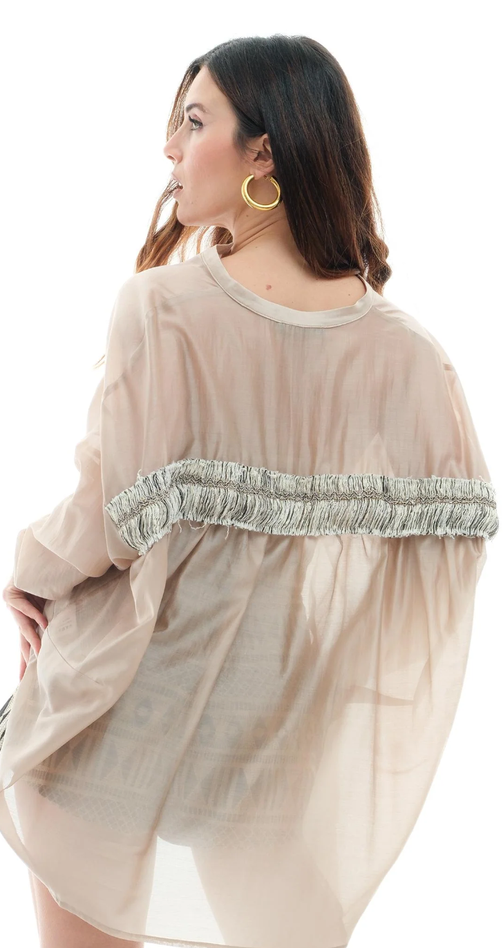 BOHEMIAN VI CAMICIA LUNGA FRANGE