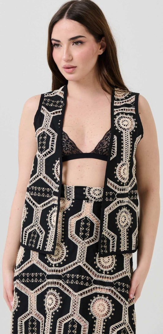 Bohemian Vi gilet Ethnic