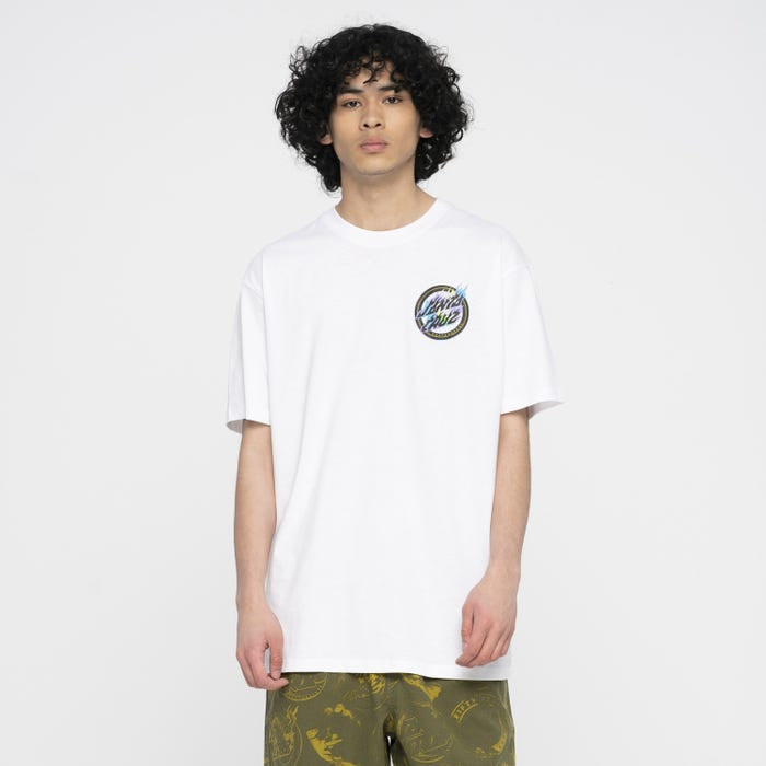 SANTA CRUZ HOLO FLAMED T-SHIRT White